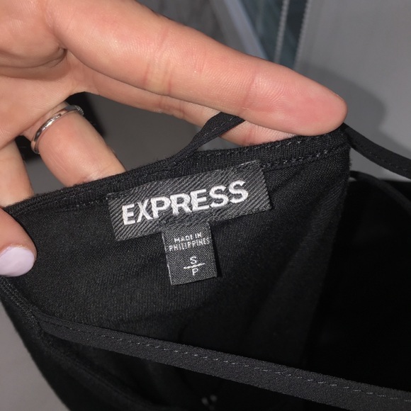 Black Express Cut Out Tank Top - Picture 3 of 3